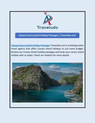 Cheap Canary Island Holiday Packages | Traveludo.com