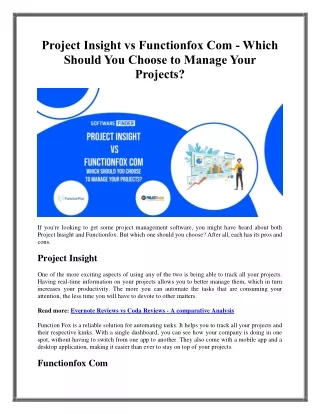 Project Insight vs Functionfox Com - Which Should You Choose ?