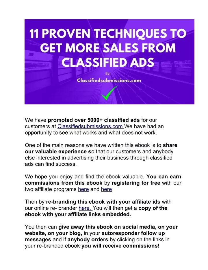 we have promoted over 5000 classified