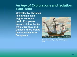an age of explorations and isolation 1400 1800