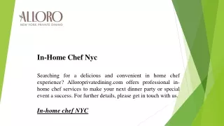 in home chef nyc