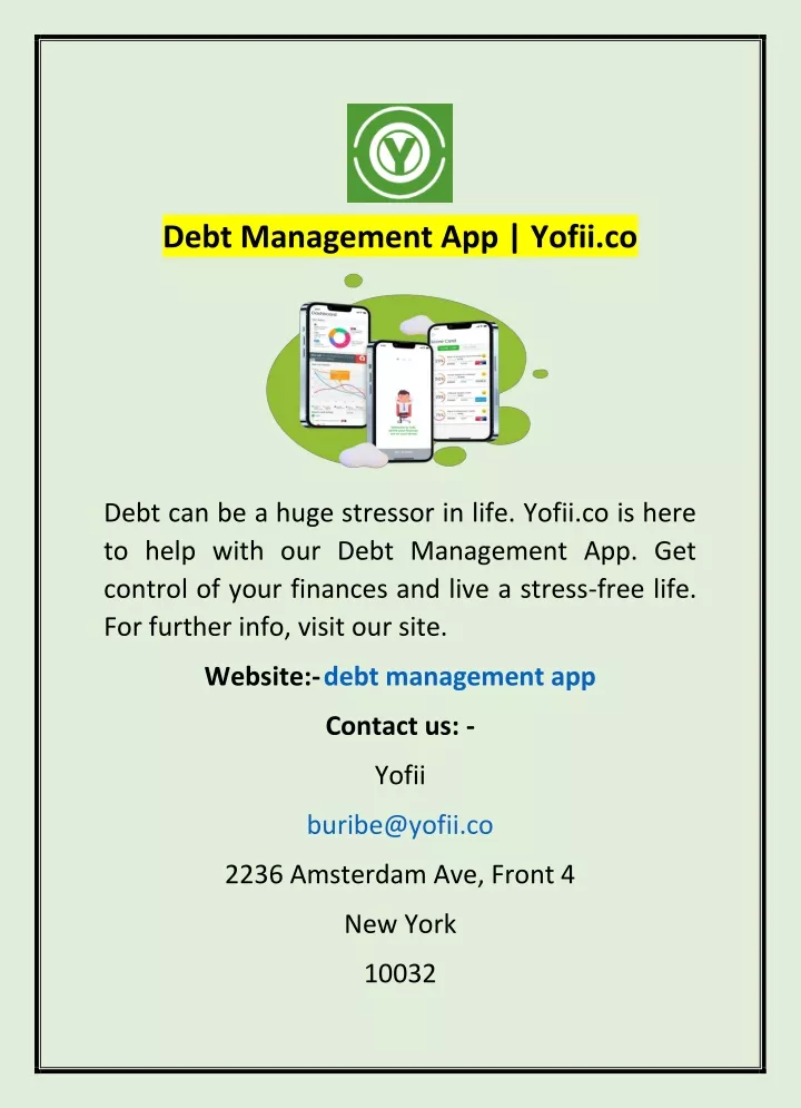 debt management app yofii co