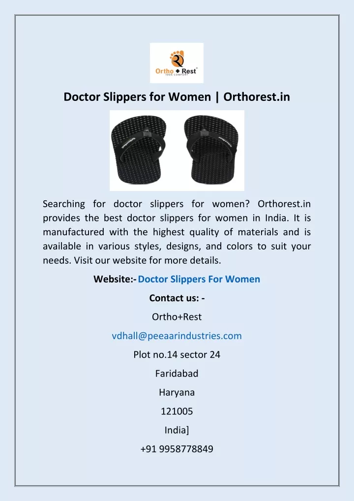 doctor slippers for women orthorest in