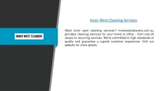 Inner West Cleaning Services | Innerwestcleaners.com.au