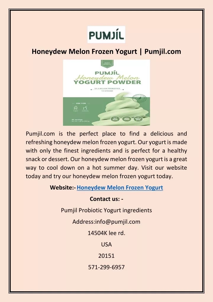honeydew melon frozen yogurt pumjil com