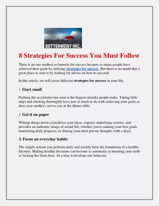 8 Strategies For Success You Must Follow pdf - Copy