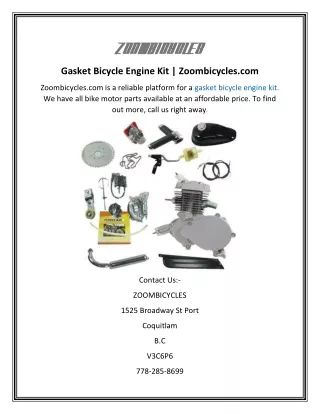 Gasket Bicycle Engine Kit  Zoombicycles.com