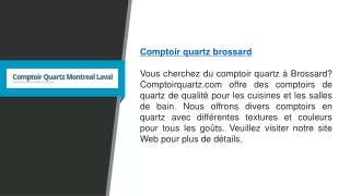 Comptoir quartz brossard GRIFON