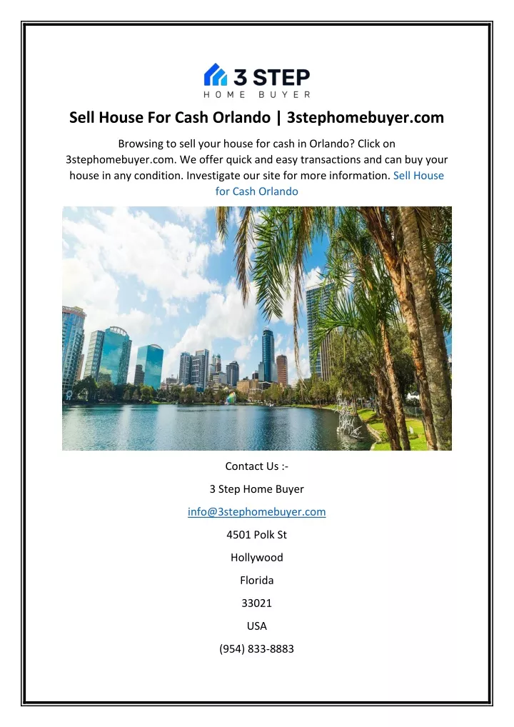 sell house for cash orlando 3stephomebuyer com