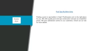 Pool Spa Builders Katy | Poolhouston.com