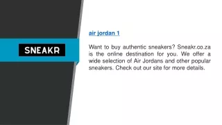 Air Jordan 1  Sneakr.co.za