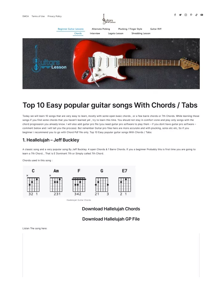 ppt-top-10-easy-popular-guitar-songs-with-chords-tabs-powerpoint