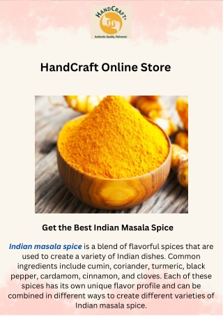 Get the Best Indian Masala Spice