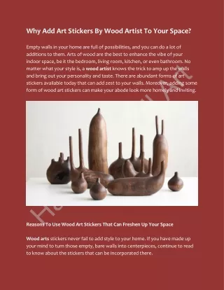 Why Add Art Stickers By Wood Artist To Your Space?