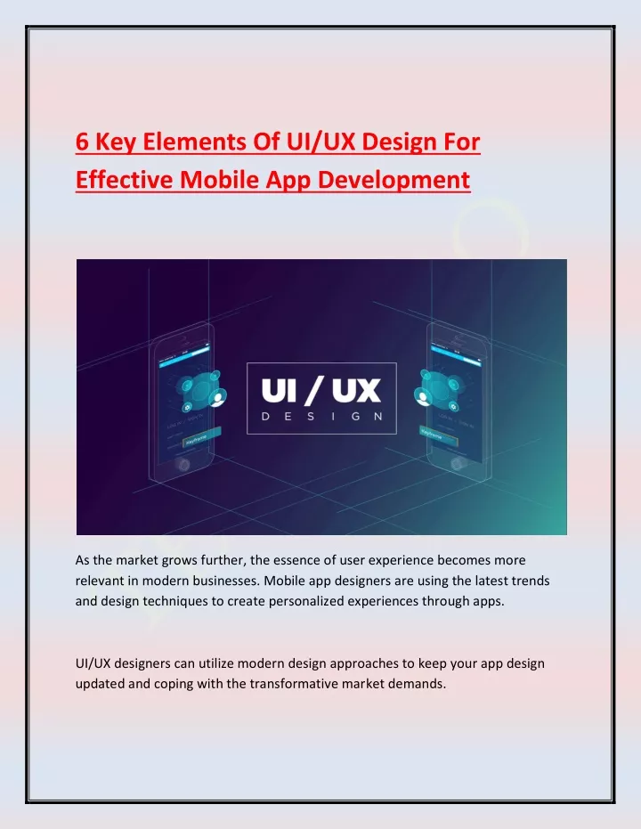 6 key elements of ui ux design for effective