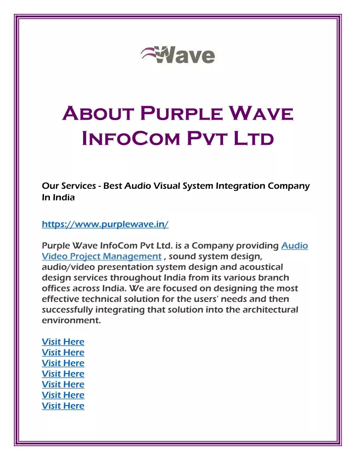 about purple wave infocom pvt ltd