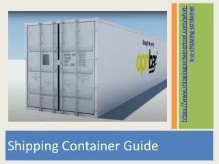 Shipping Container Guide
