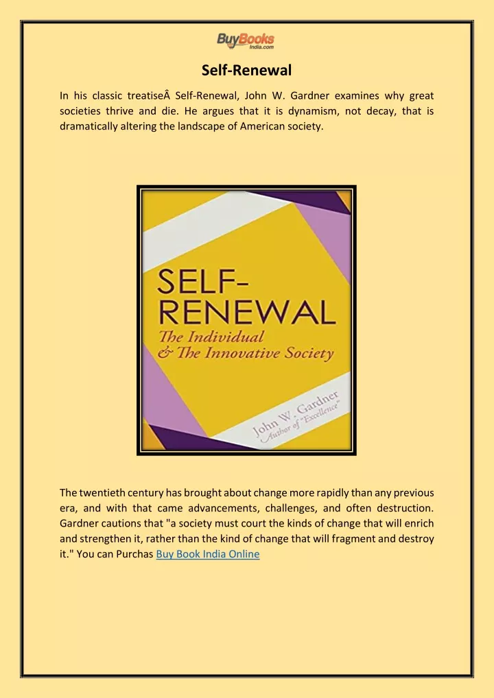 self renewal