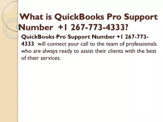 What is QuickBooks Pro Support Number 