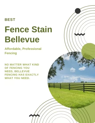 Hire the Best Fence Stain Bellevue in Short time