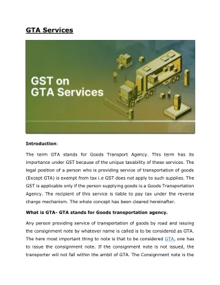 GTA SERVICES