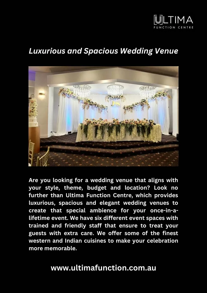 luxurious and spacious wedding venue