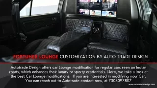 autotrade design offers car lounge modification