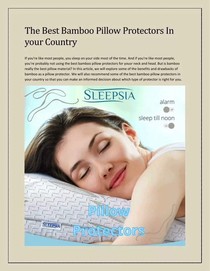 the best bamboo pillow protectors in your country
