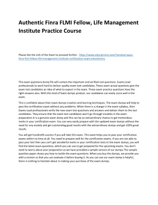 authentic finra flmi fellow life management