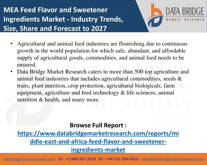 PPT - MEA Feed Flavor and Sweetener Ingredients Market- Agricultural ...