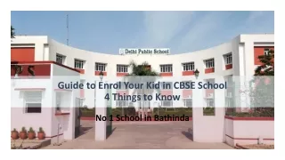 Guide to Enrol Your Kid in CBSE School – 4 Things to Know