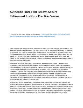 authentic finra fsri fellow secure retirement