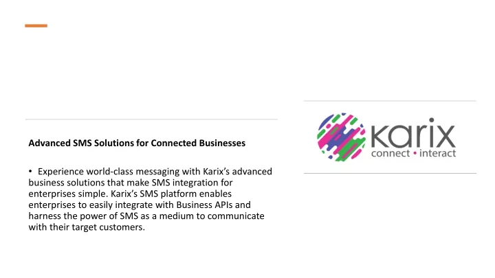 advanced sms solutions for connected businesses