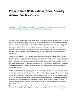 prepare finra nssa national social security