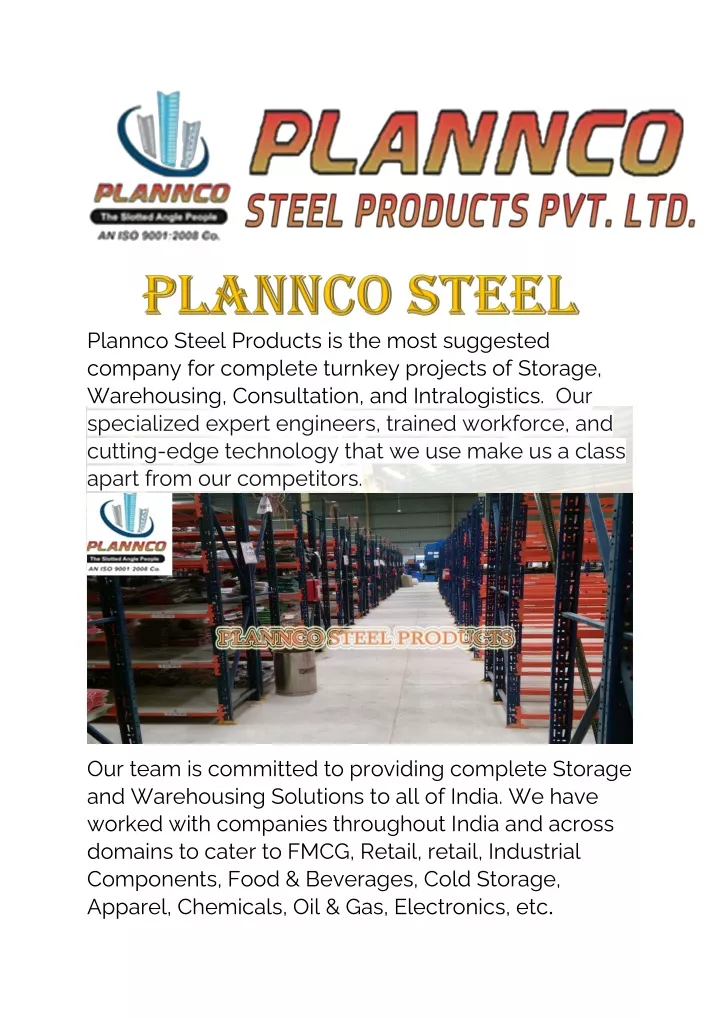 plannco steel products is the most suggested
