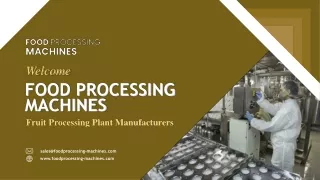 Fruit Processing Plant Manufacturers