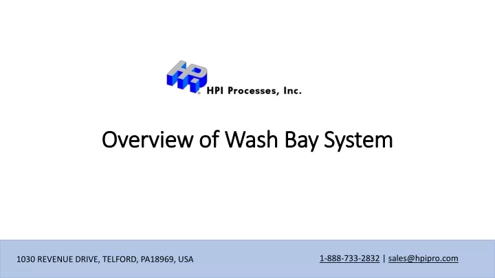 overview of wash bay system