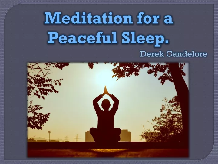 meditation for a peaceful sleep