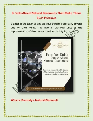 8 Facts About Natural Diamonds That Make Them Such Precious_MDDiamondsandJewellers