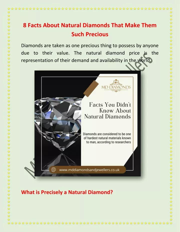 8 facts about natural diamonds that make them