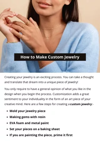 how to make custom jewelry