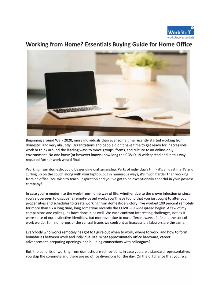 working from home essentials buying guide