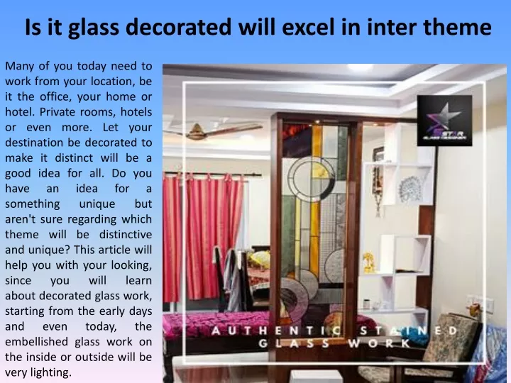 is it glass decorated will excel in inter theme