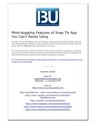 mind boggling features of snap