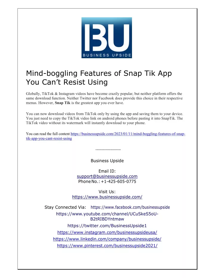 mind boggling features of snap