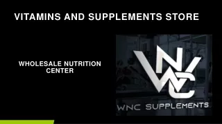 VITAMINS AND SUPPLEMENTS STORE