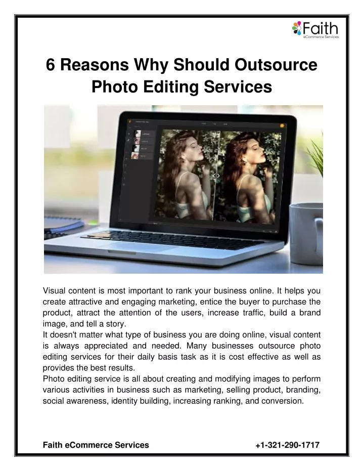 6 reasons why should outsource photo editing