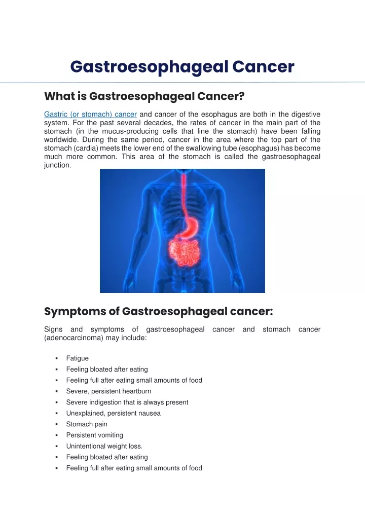 gastroesophageal cancer