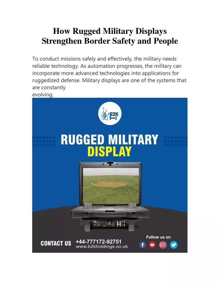 how rugged military displays strengthen border
