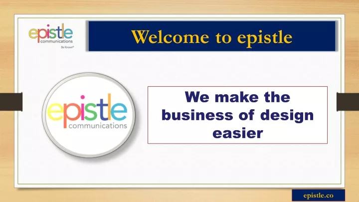 welcome to epistle